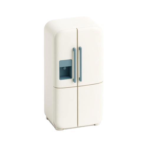Isometric illustration of a refrigerator
